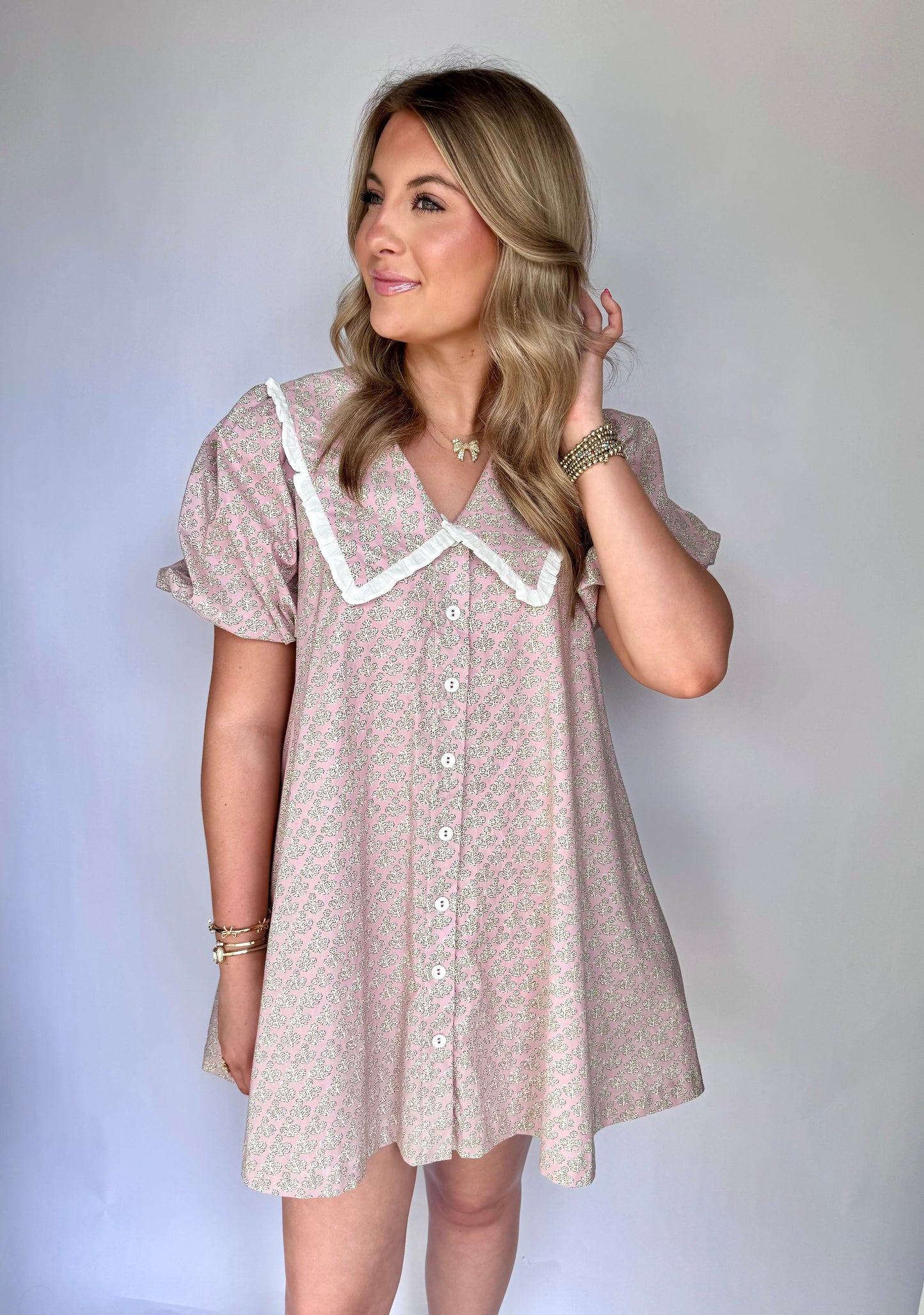Sweet Florals Collared Dress