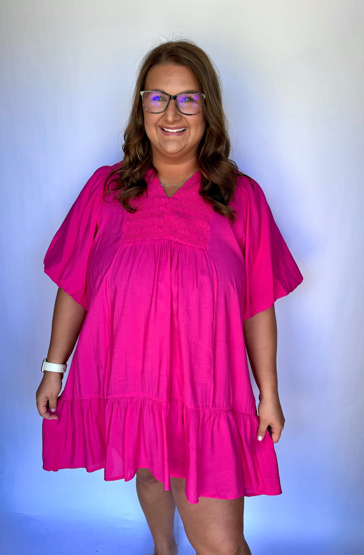 Everything You Need Dress-Pink (PLUS)