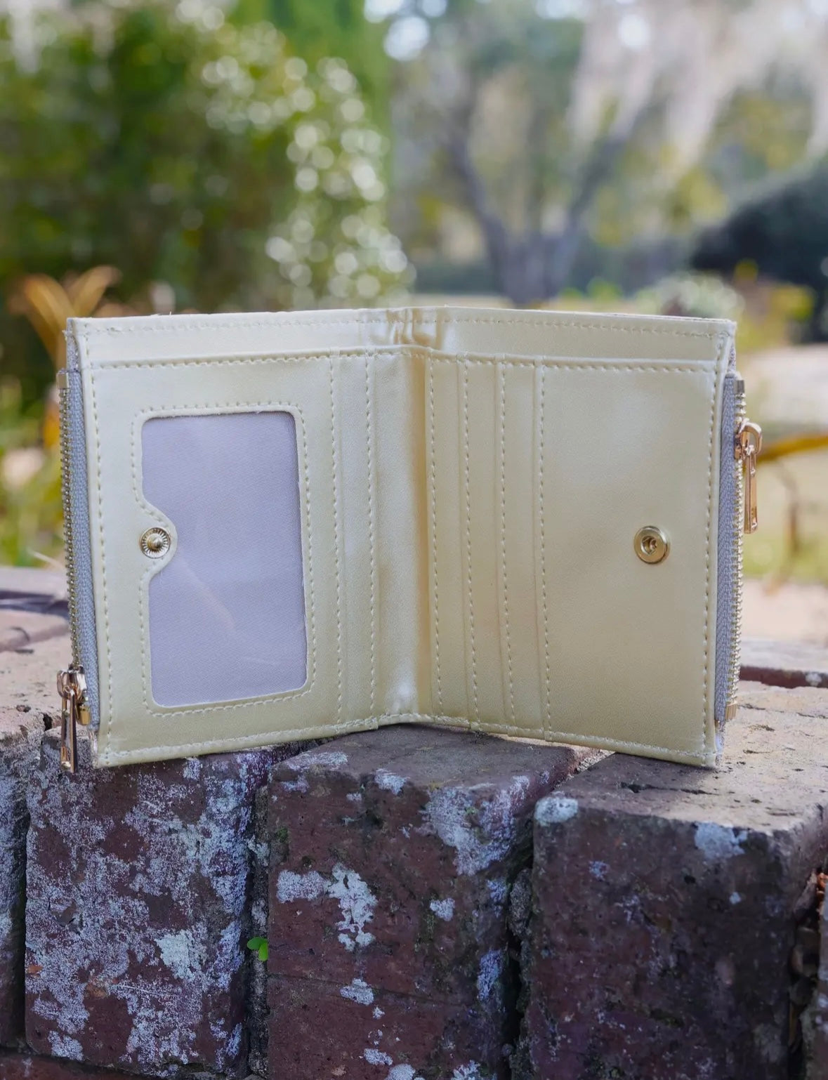 Monica Double Zip Wallet- Champ. Pop