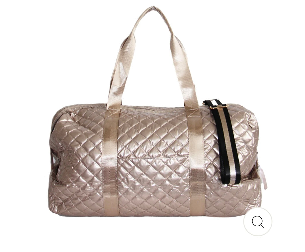 Lemonbella: Debra Diamond Weekender Duffle (Champagne)