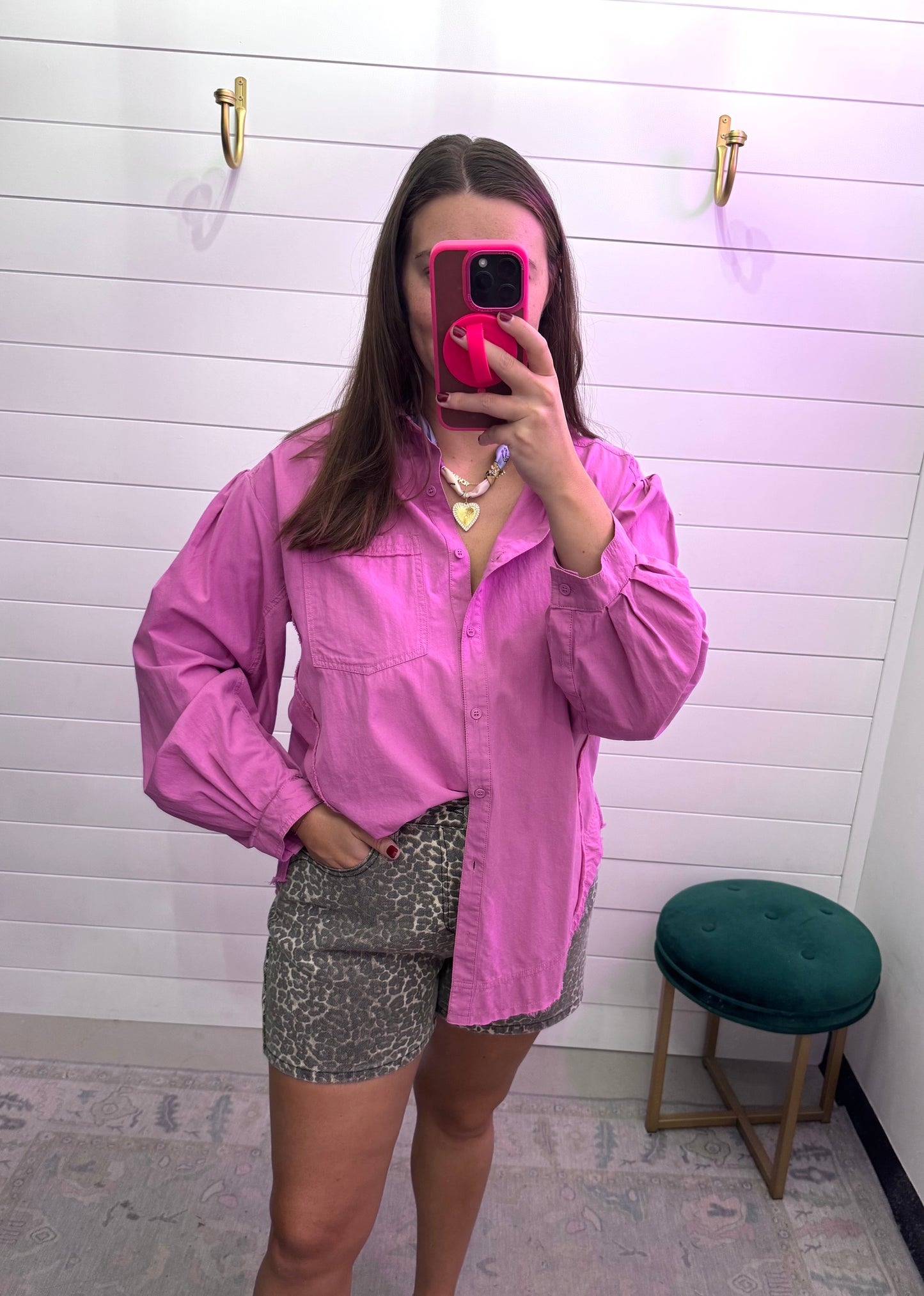 Orchid Balloon Sleeve Top