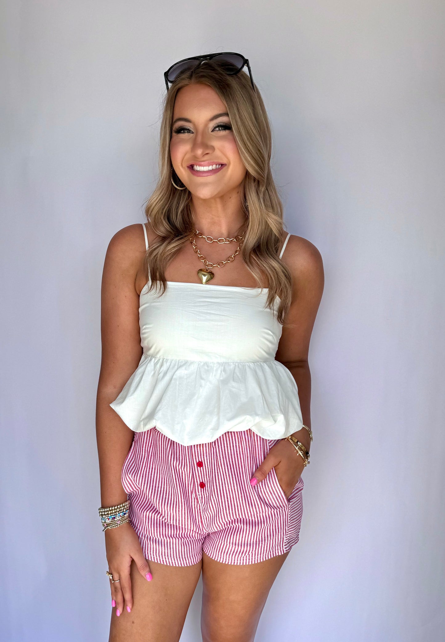 Ellie Bubble Hem Top
