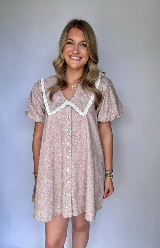 Sweet Florals Collared Dress