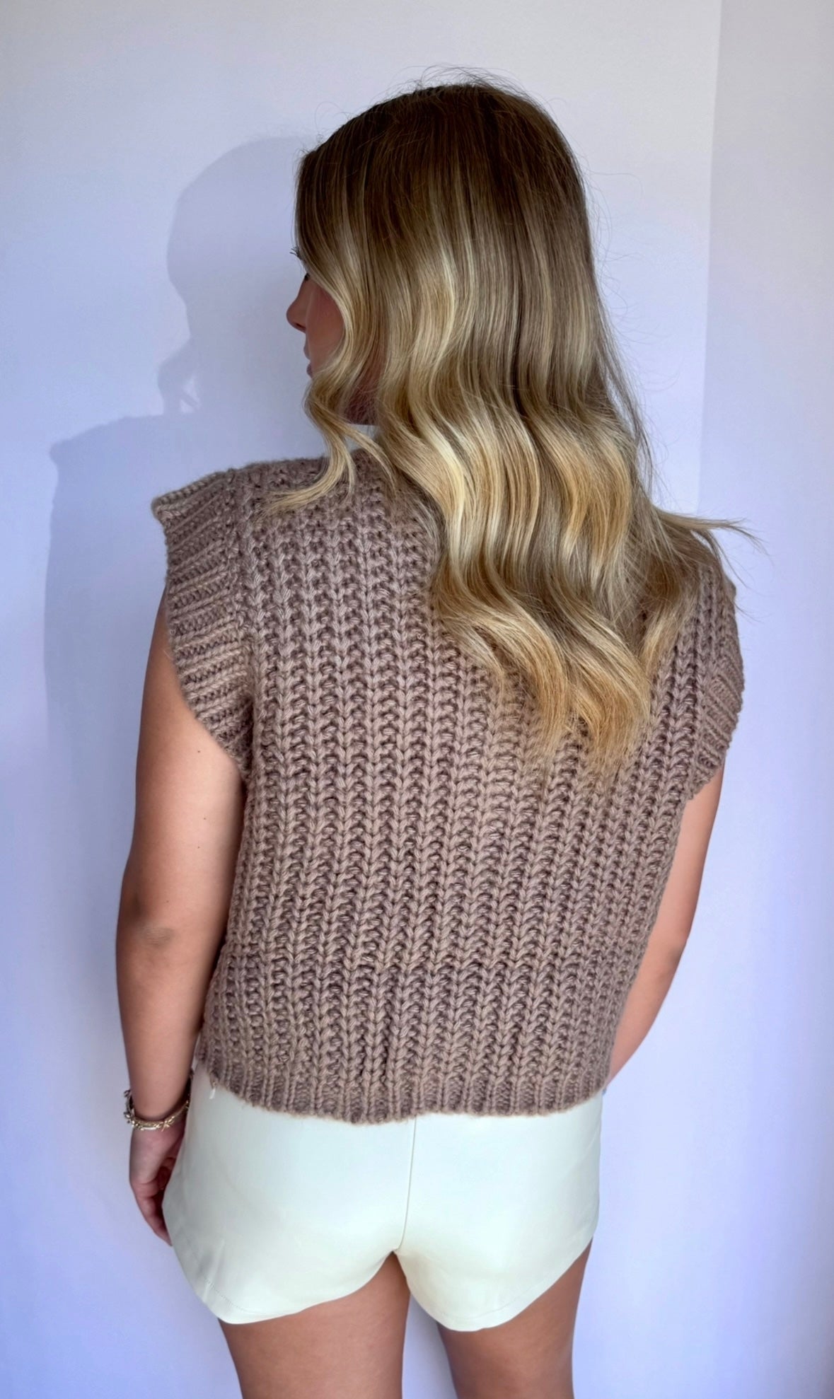 Mocha Button Vest