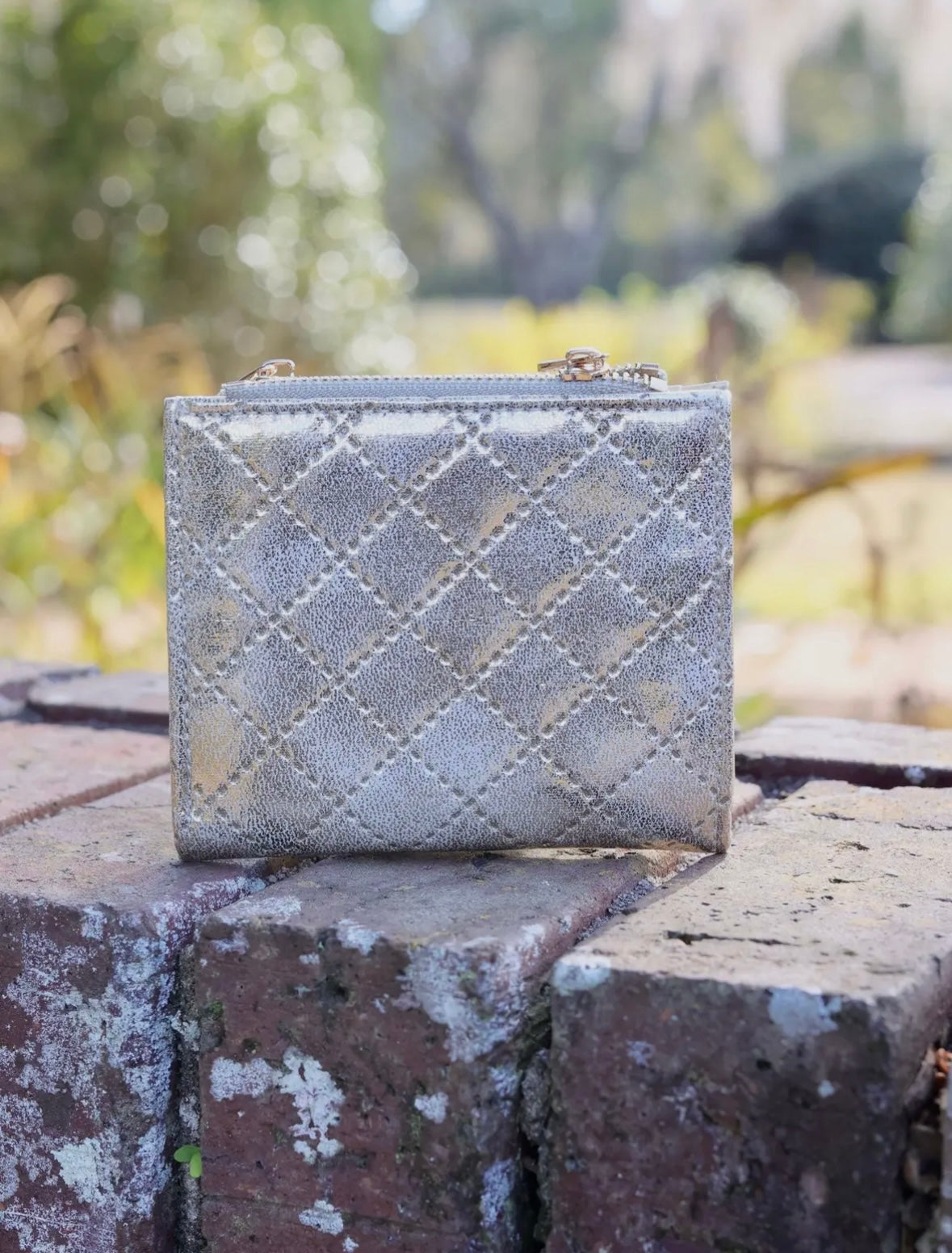 Monica Double Zip Wallet- Champ. Pop