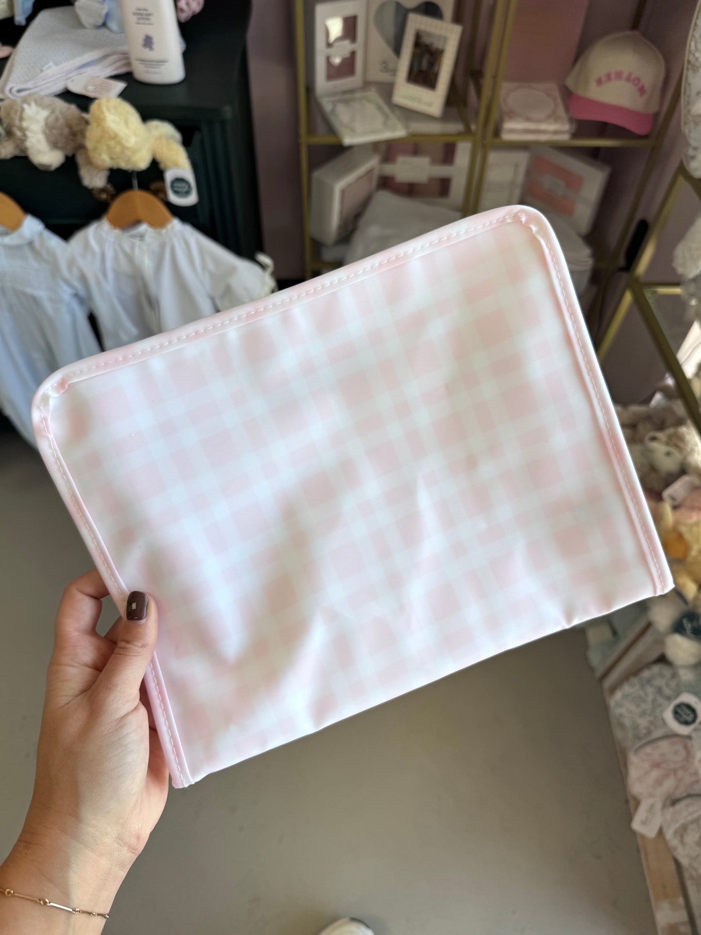 TRVL Large Roadie Bag- Pimlico Plaid (Pink)