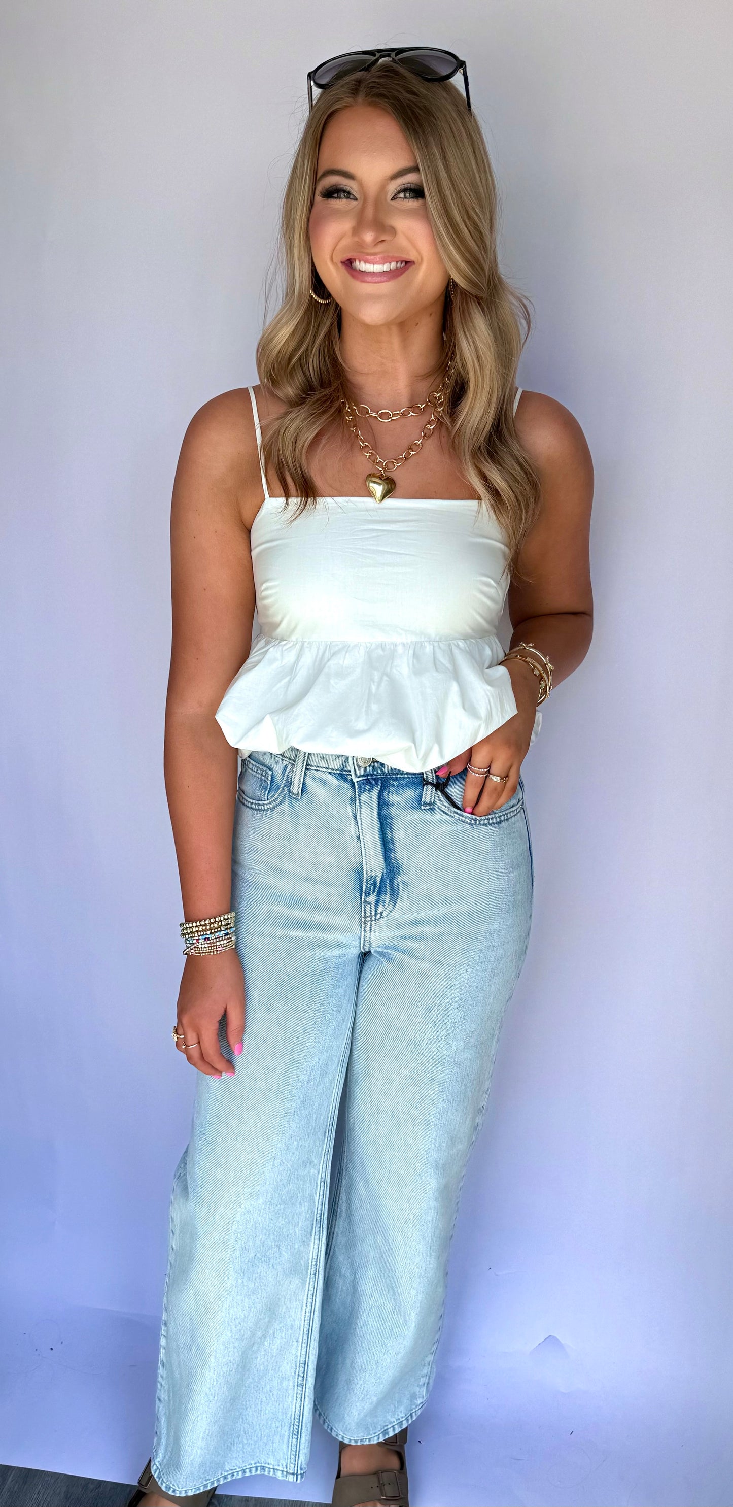Adelia Wide Leg Straight Denim