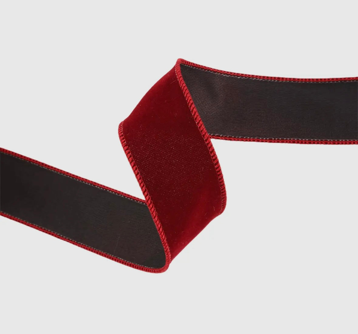 1 1/2” Wired Velvet Ribbon (Bordeaux)
