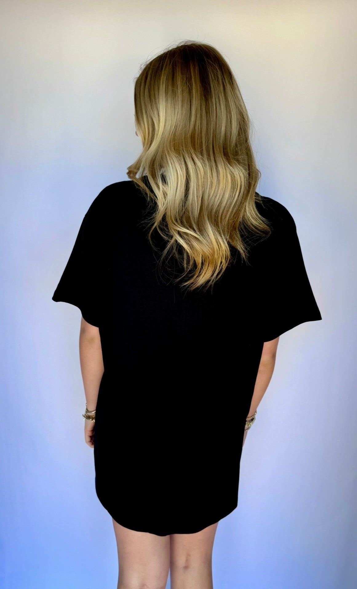 Candice T Shirt Dress- Black