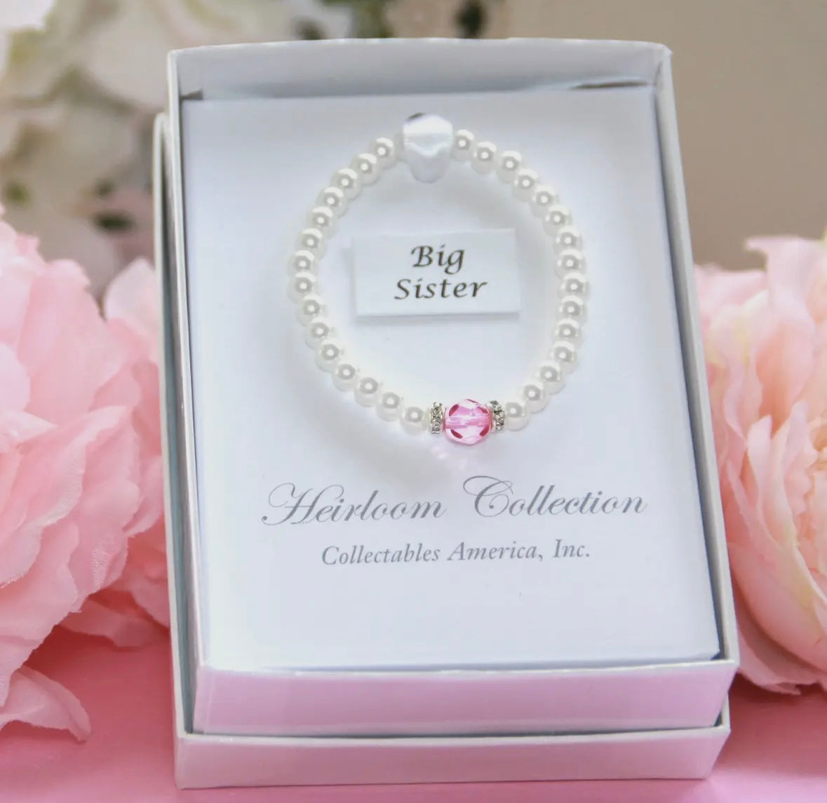 Big Sister Pearl Stretch Bracelet 5”