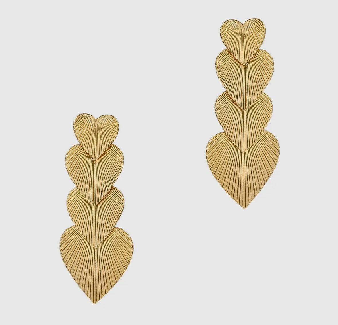 Quad Heart Drop Earrings