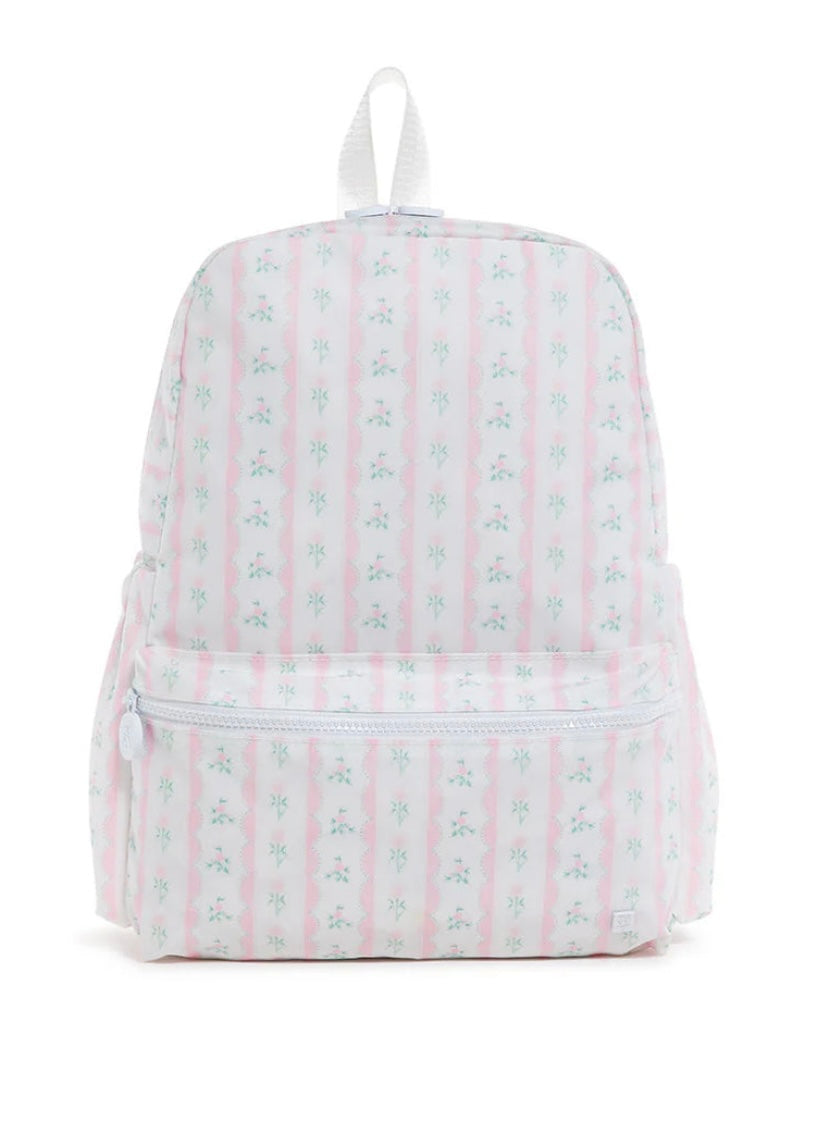 TRVL Backpack-Ribbon Floral (Pink)