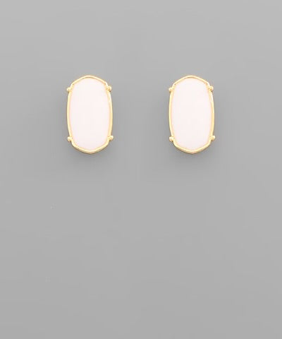 Hexagon Stud Earrings