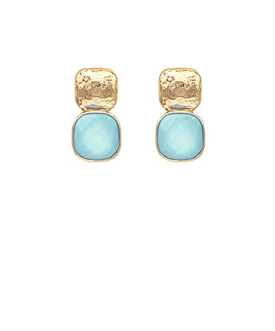 Sylvia Stone Earrings-Icy Blue