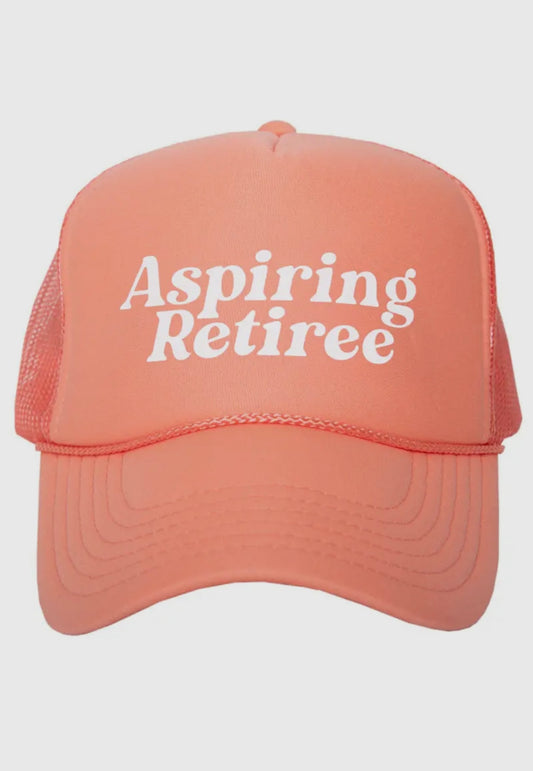 Aspiring Retiree Hat (Coral)
