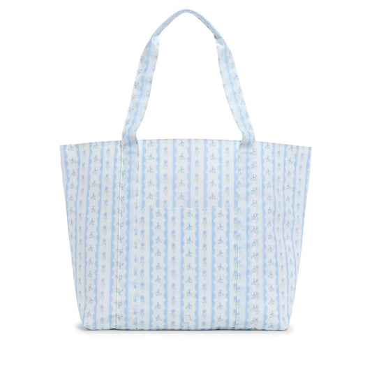 TRVL X Large Jumbo Tote-Ribbon Floral (Blue)