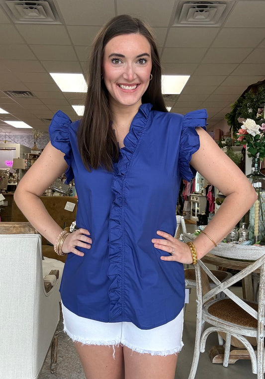 Royal Ruffle Top