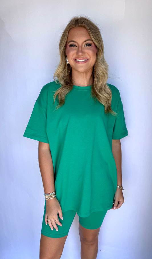Biker Short Set- Green