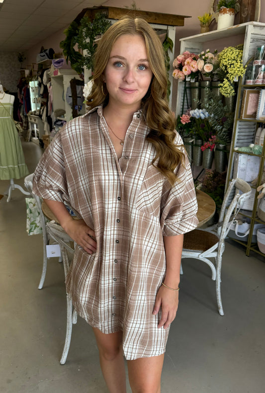 Harvest Time Plaid Dress