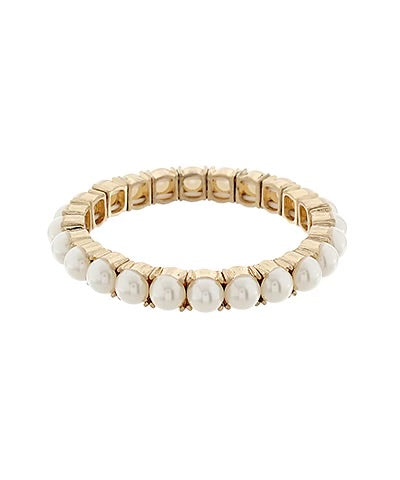 Pave Stone Bracelet-Cream