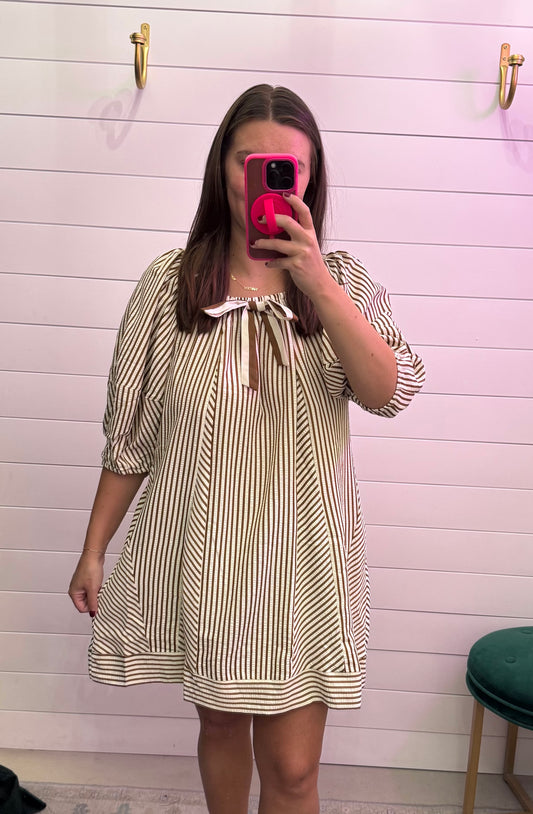Harvest Stroll Striped Dress