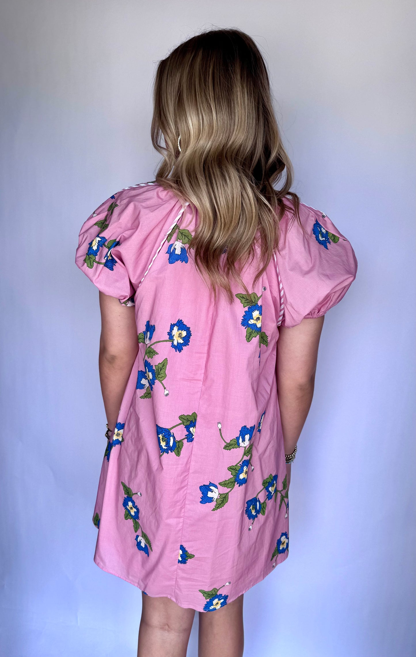 Charming Chic Pink Floral Dress