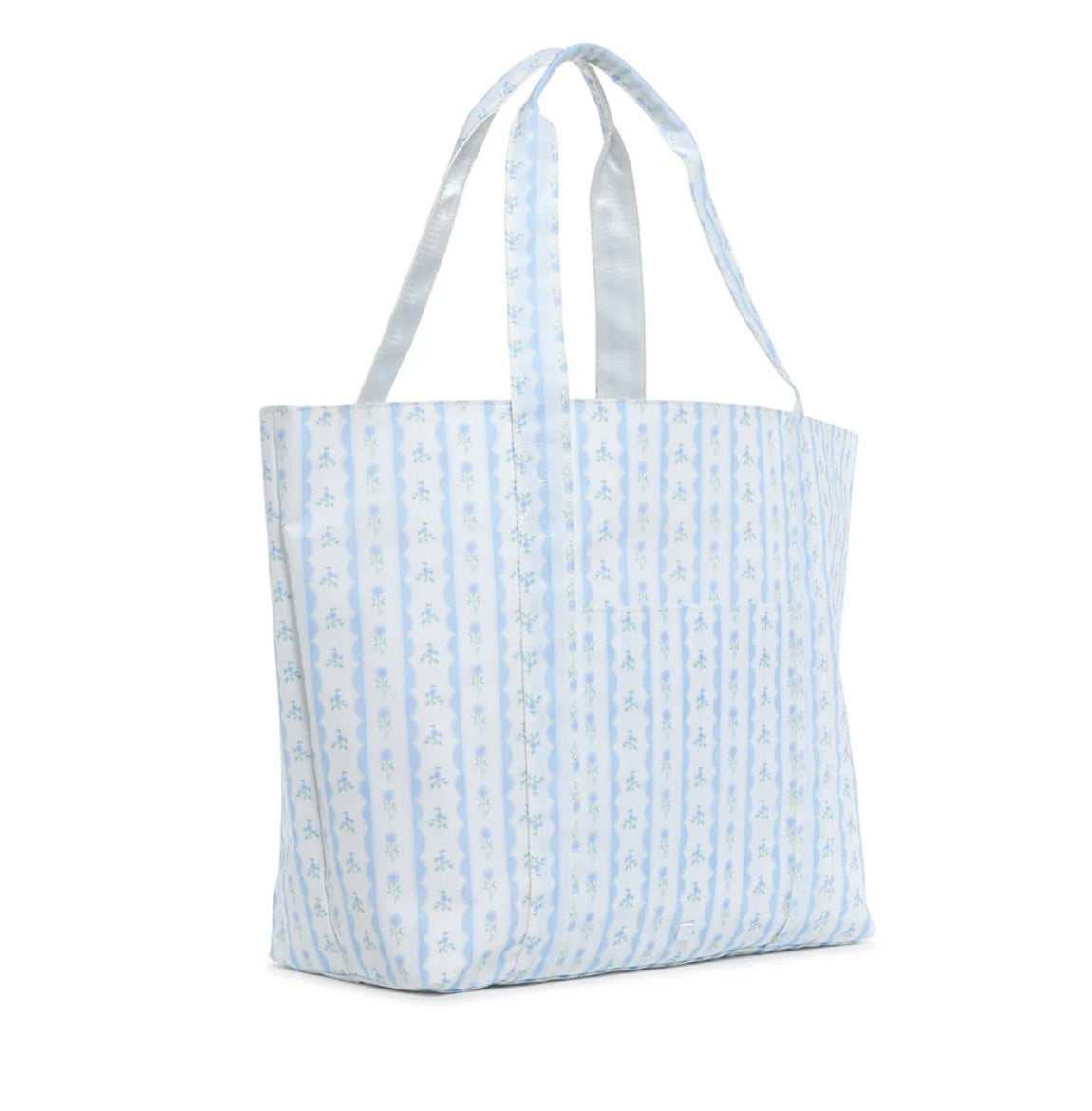 TRVL X Large Jumbo Tote-Ribbon Floral (Blue)