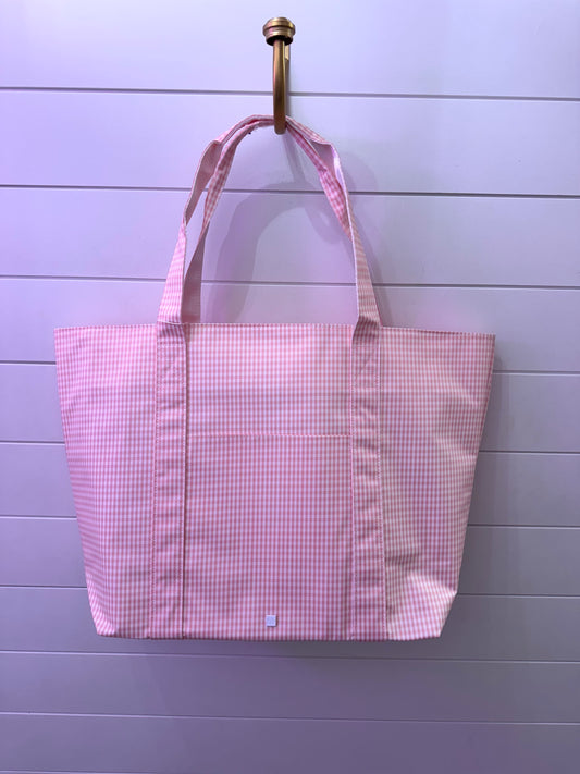 TRVL X Large Jumbo Tote-Gingham Taffy