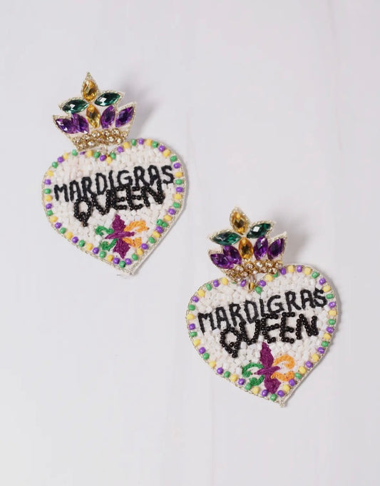 Mardi Gras Queen Earrings