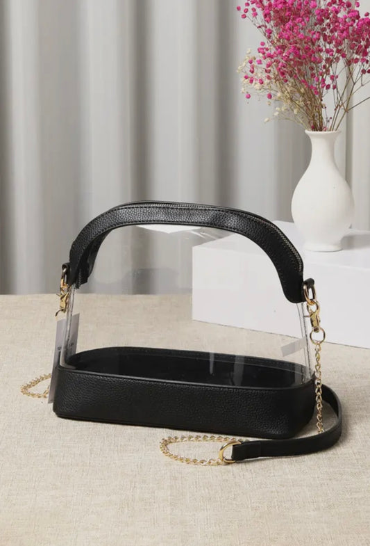 Clear Stadium Bag (Black)