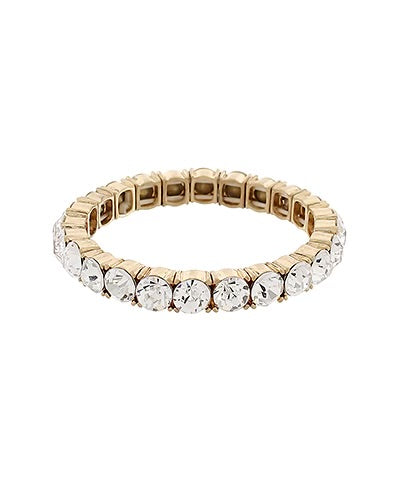 Pave Stone Bracelet-Clear