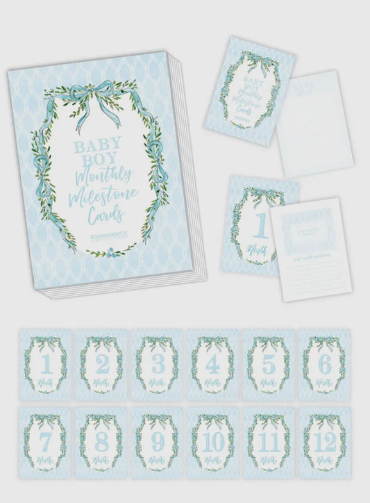 Blue Trellis Milestone Cards