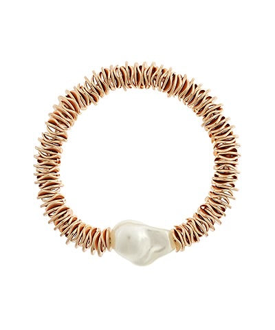 Baroque Pearl & Disc Bracelet