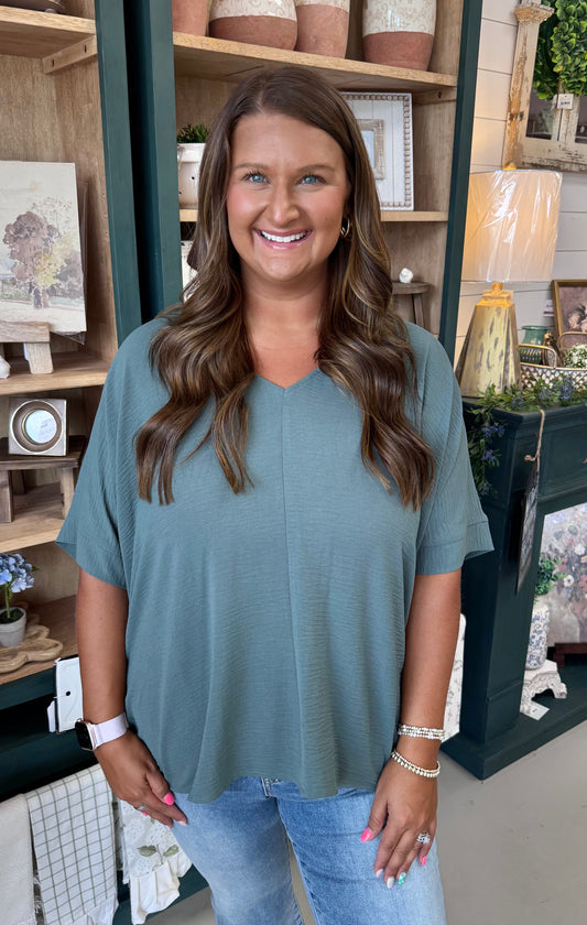 Dolman Top (PLUS) -Ash Jade