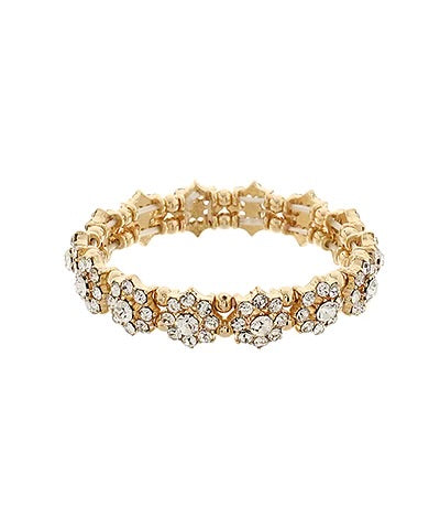 Flower Stone Bracelet-Clear