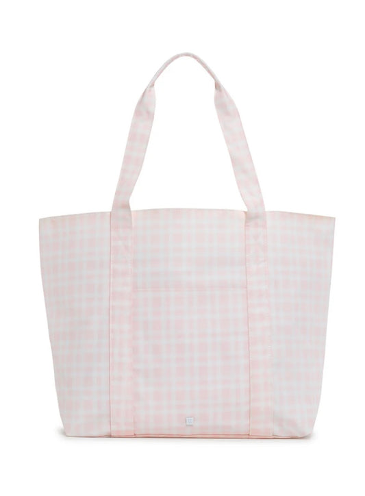 TRVL X Large Jumbo Tote- Pimlico Plaid (Pink)