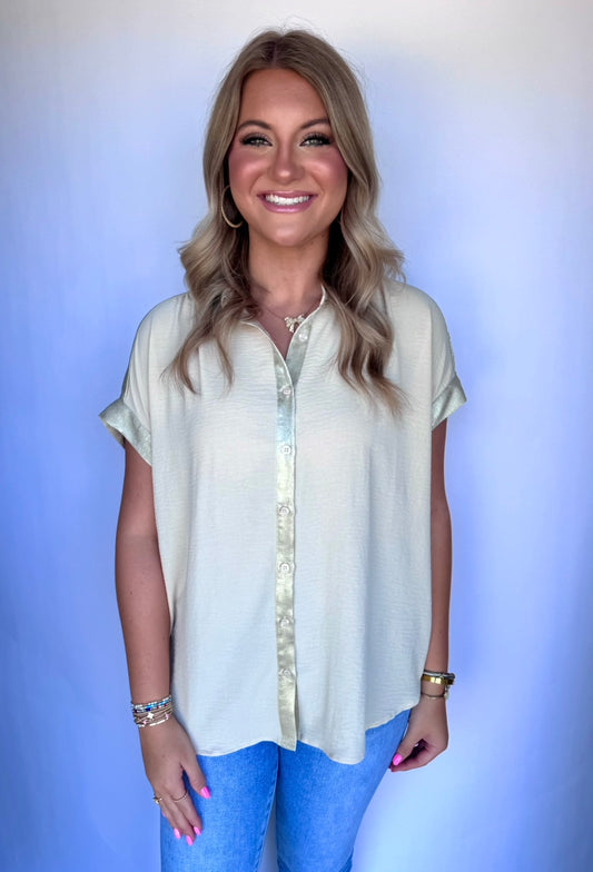 Oatmeal Shimmer Blouse