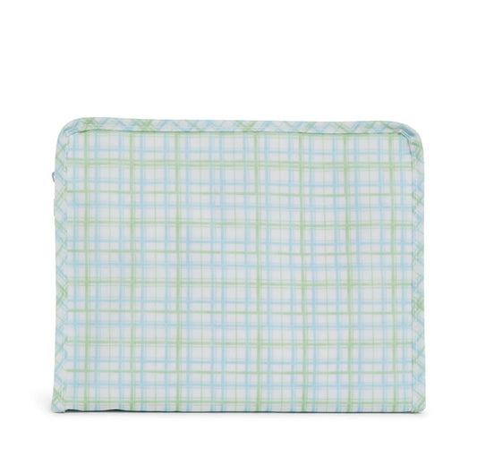 TRVL Medium Roadie Bag-Classic Plaid Green