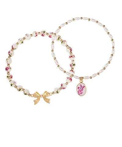 Rainey Bow Charm Bracelet Set