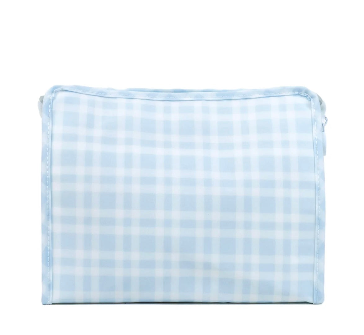 TRVL Large Roadie Bag-Pimlico Plaid (Blue)