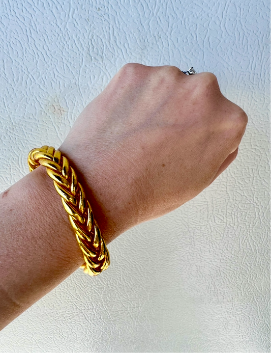 Gold Single Braided Bracelet