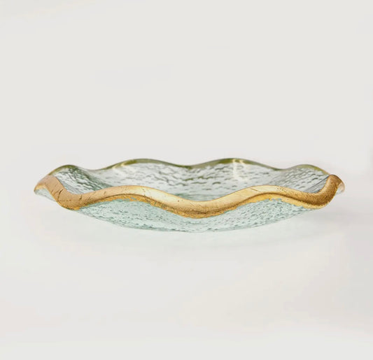 Austria Gold Glass Trinket Dish