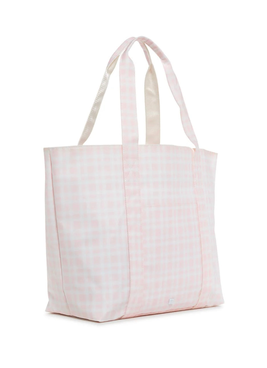 TRVL X Large Jumbo Tote- Pimlico Plaid (Pink)