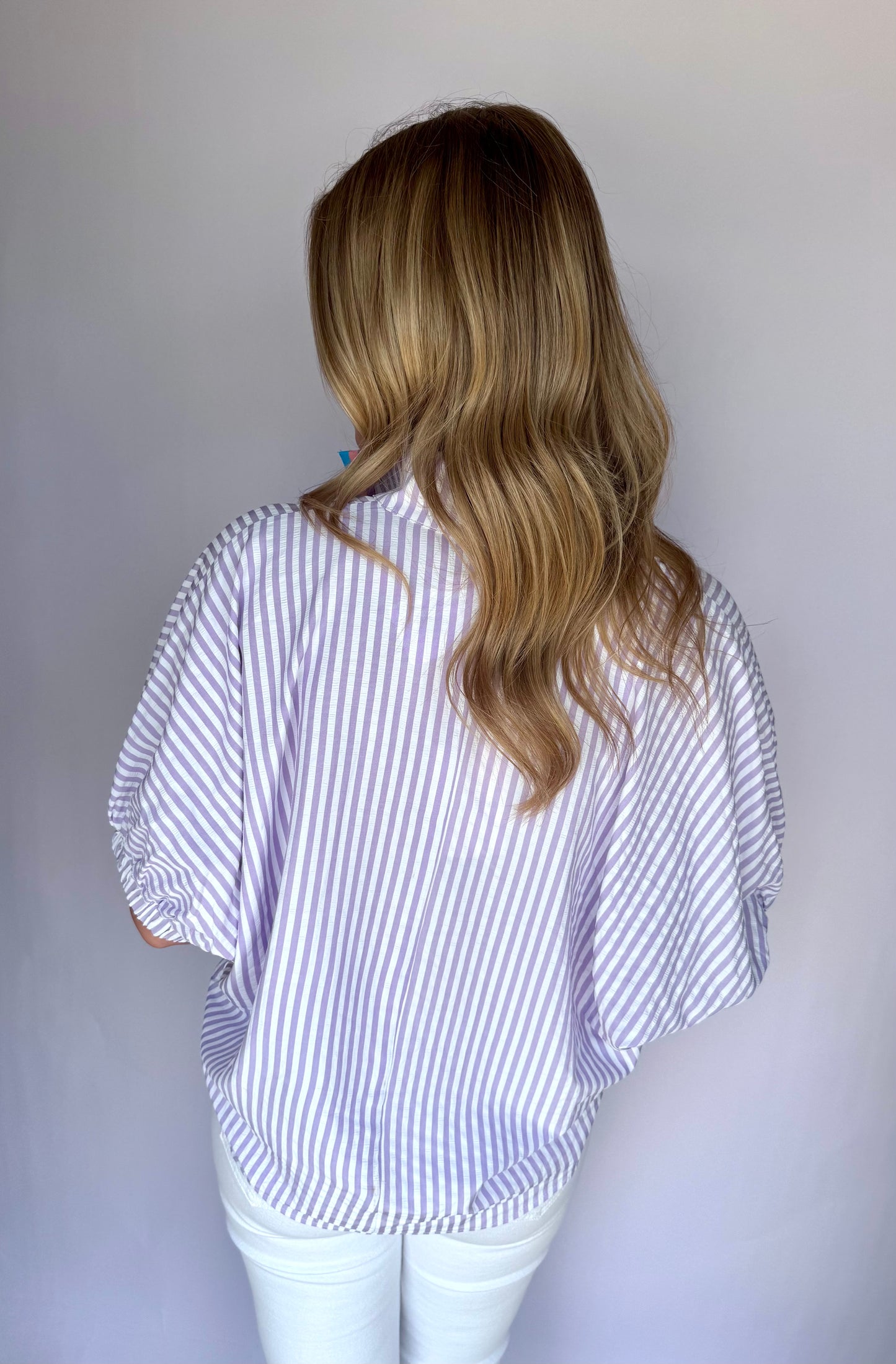 Lavender Striped Blouse