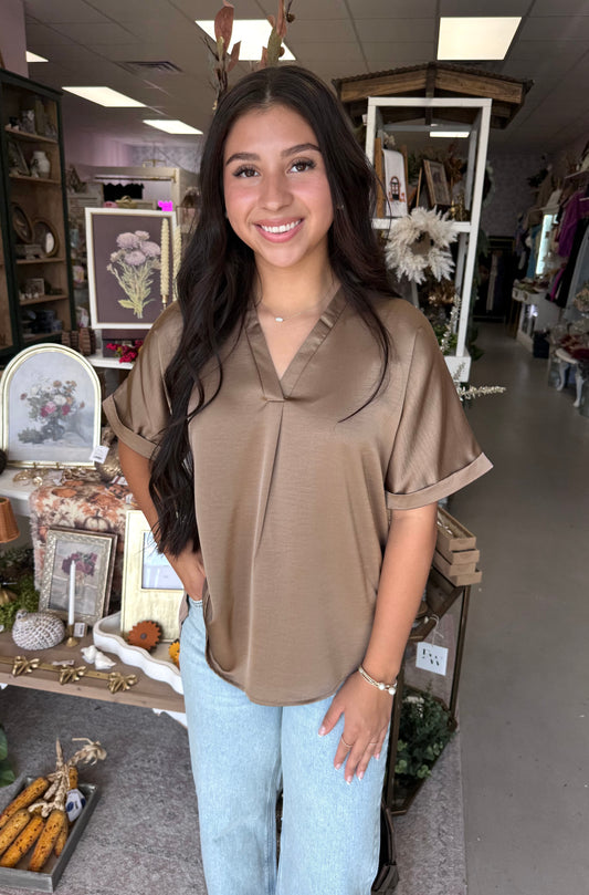 Vienna Mocha Blouse