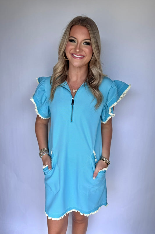 Shining Bright Half Zip Dress