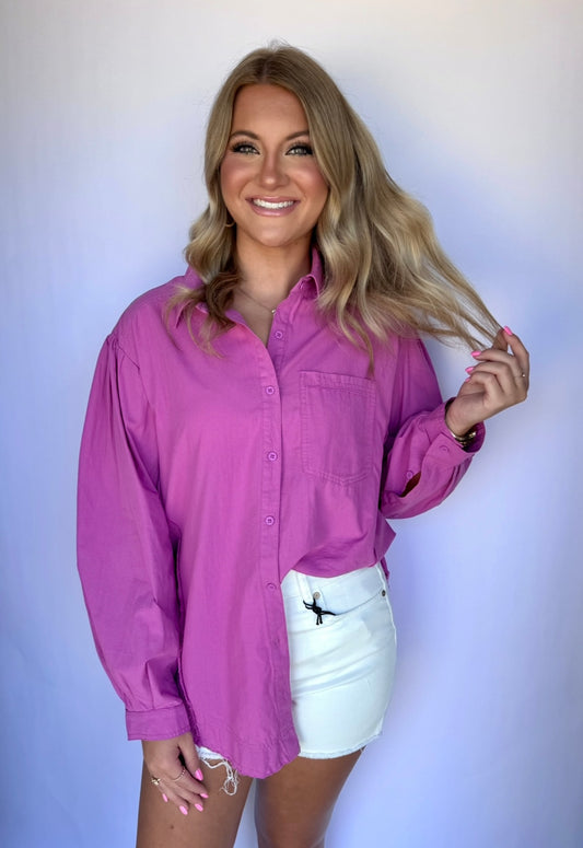 Orchid Balloon Sleeve Top