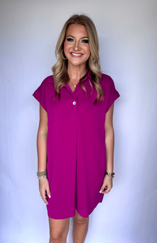 Moment in Time Dress (Magenta)
