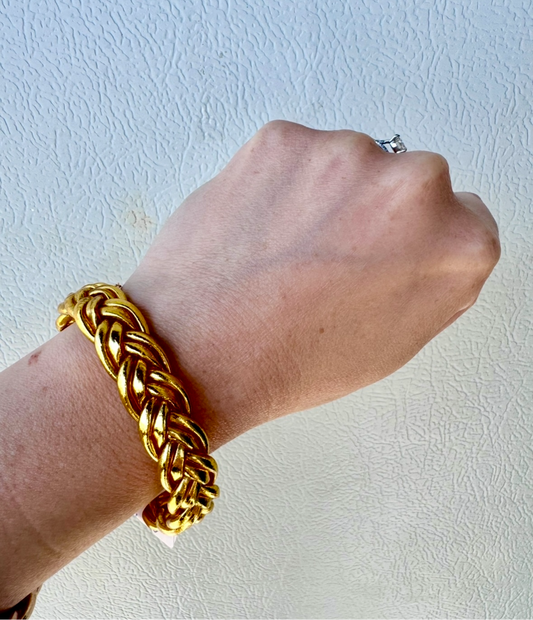Gold Double Braided Bracelet