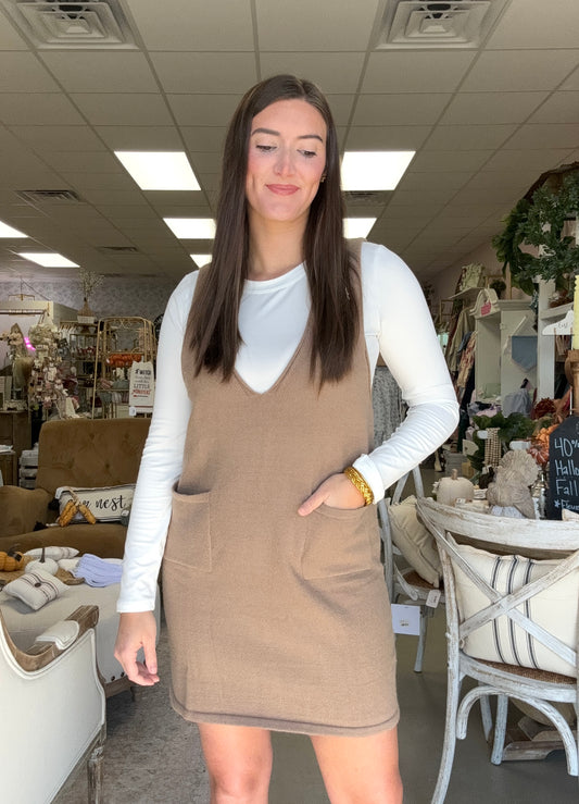 Hallie Sweater Dress (Mocha)